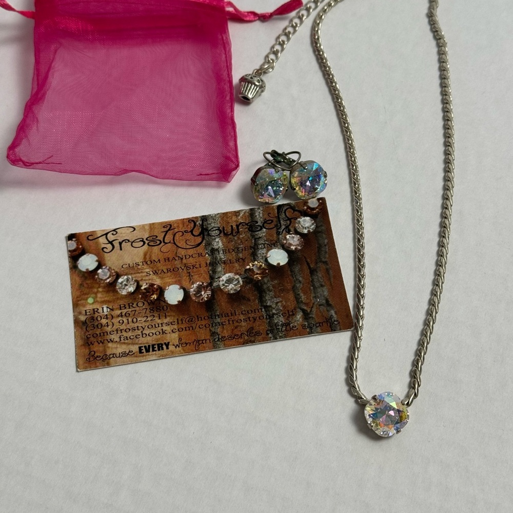 Silver Necklace and Earring Set